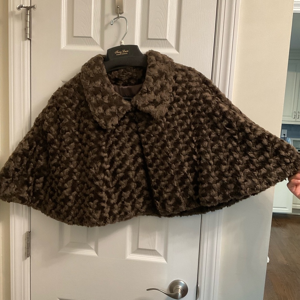 Terri Lewis brown cape
